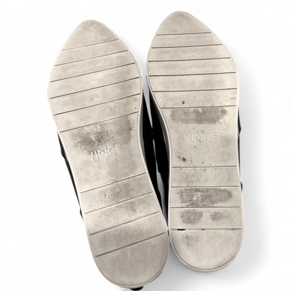 VINCE Black Leather Slip-On Sneakers – Women’s Size 9 (EU 39) - Picture 6 of 7